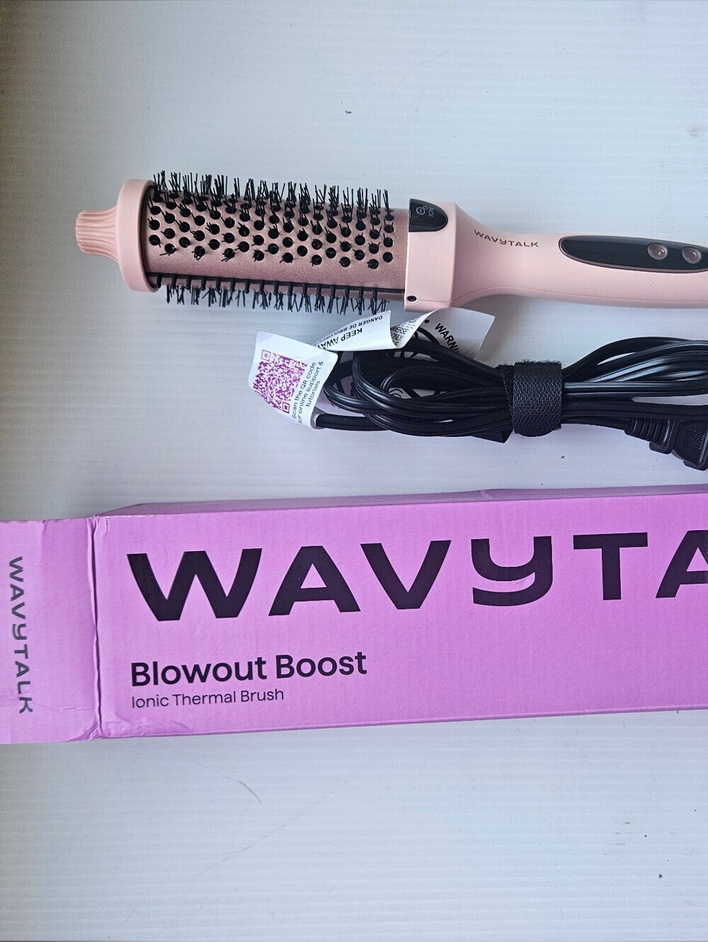 WAVYTALK Pink Ionic Thermal Round Brush Hair Styler